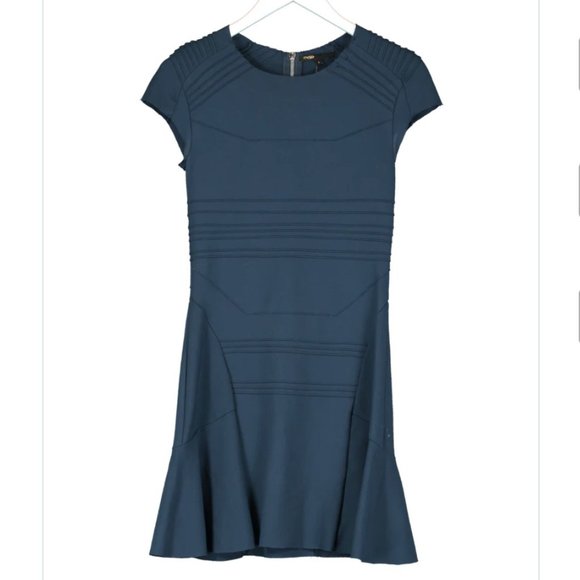 Maje Dresses & Skirts - Maje H13 Darling Paneled Cap Sleeve Dress in Navy Blue